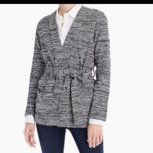 J.CREW long cardigan sweater black & white S